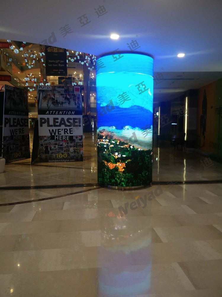印度购物中心P4 LED柔性屏-创意显示屏-威尼斯城娱乐官方平台